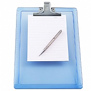 Letter Size Plastic Clipboard, with 2 side rulers  Metal Clip