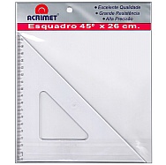 Esquadro escolar de 45 (26cm)