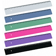 Ruler 30 cm - 6 pack (SOLID COLORS)