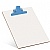 White-MDF-Letter-Size--Clipboard--Colored-Metal-Clip